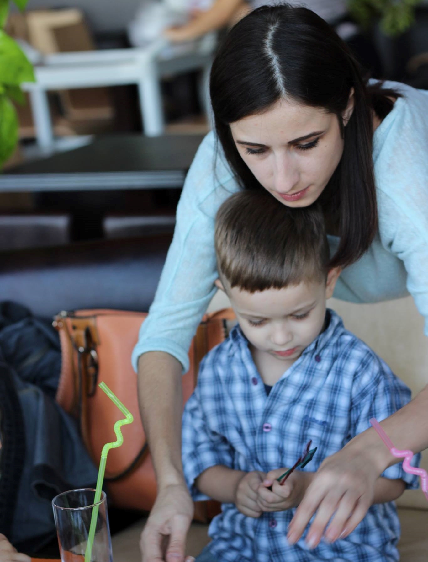 Alina Smahliuk with son photo